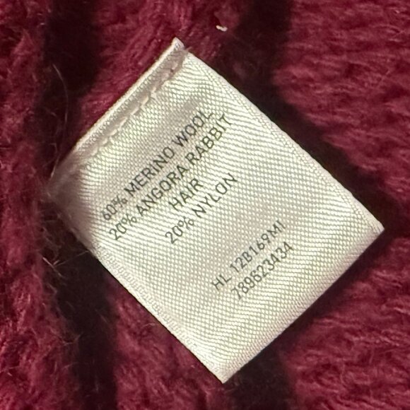 Halogen Cashmere Angora Cardigan Wine Burgundy – Women’s Small, EUC - Picture 6 of 13